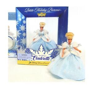 Disney Princess Cinderella Mini Barbie Doll Jingle Bell Ornament Petite Holiday